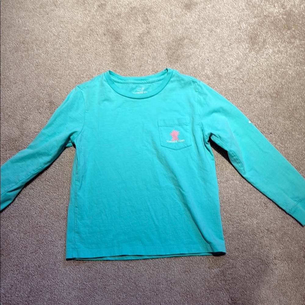 Kids Aqua Long Sleeve Shirt